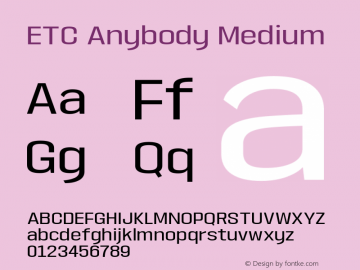 ETCAnybody-Medium Version 1.51 | wf-rip DC20181025图片样张