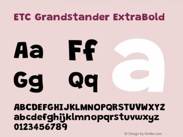 ETCGrandstander-ExtraBold Version 1.100 | wf-rip DC20181020图片样张