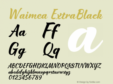 Waimea-ExtraBlack Version 1.0图片样张