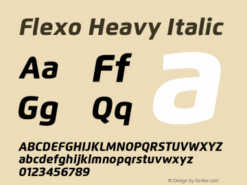 Flexo-HeavyIt Version 1.07 UltraPrecision Font | wf-rip DC20120225图片样张