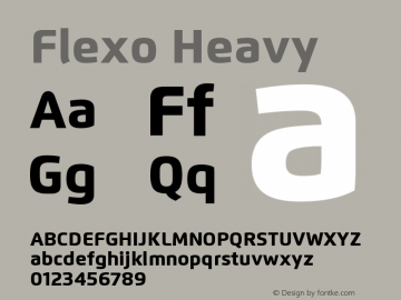 Flexo-Heavy Version 1.07 UltraPrecision Font | wf-rip DC20120225图片样张