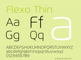 Flexo-Thin Version 1.07 UltraPrecision Font | wf-rip DC20120225图片样张