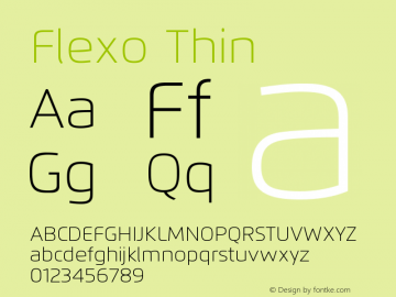 Flexo-Thin Version 1.07 UltraPrecision Font | wf-rip DC20120225图片样张