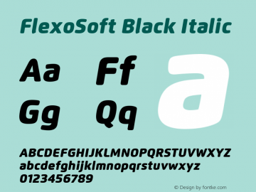 FlexoSoft-BlackIt Version 1.07 UltraPrecision Font | wf-rip DC20180130图片样张