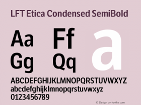 LFTEticaCnd-SemiBold Version 1.001 | wf-rip DC20171010图片样张