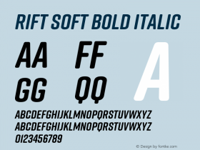 Rift Soft Bold Italic Version 1.000;PS 001.000;hotconv 1.0.88;makeotf.lib2.5.64775图片样张