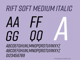 Rift Soft Medium Italic Version 1.000;PS 001.000;hotconv 1.0.88;makeotf.lib2.5.64775图片样张