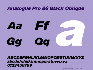 AnaloguePro-BlackOblique Version 2.009 | w-rip DC20190430图片样张