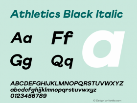Athletics-BlackItalic Version 1.000 | wf-rip DC20170510图片样张