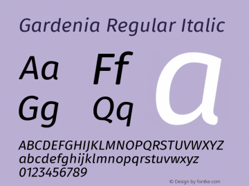 Gardenia-Italic Version 1.001 | wf-rip DC20160420图片样张