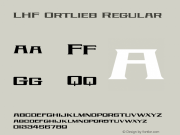 LHF Ortlieb Regular 1/7.1.02  www.letterheadfonts.com Font Sample
