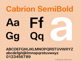 Cabrion-SemiBold Version 1.000图片样张