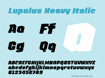 Lupulus-HeavyItalic Version 1.001 | wf-rip DC20160710图片样张