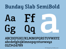 BundaySlab-SemiBold Version 1.4图片样张