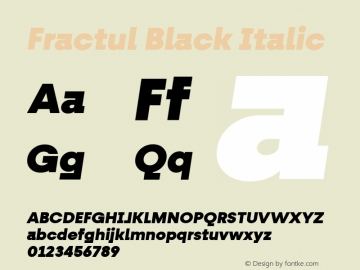 Fractul-BlackItalic Version 1.000 | wf-rip DC20190520图片样张