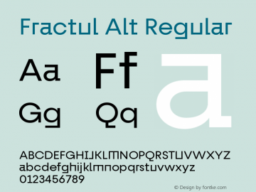 FractulAlt-Regular Version 1.000 | wf-rip DC20190520图片样张