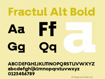 FractulAlt-Bold Version 1.000 | wf-rip DC20190520图片样张