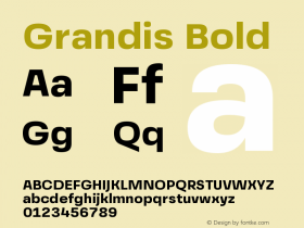 Grandis-Bold Version 1.000 | wf-rip DC20190510图片样张