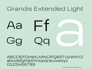 GrandisExtended-Light Version 1.000 | wf-rip DC20190510图片样张