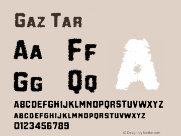 GazTar-Regular OTF 1.000;PS 001.001;Core 1.0.29图片样张