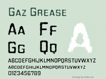 GazGrease-Regular OTF 1.000;PS 001.001;Core 1.0.29图片样张