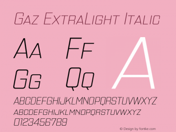 GazEl-Italic OTF 1.000;PS 001.001;Core 1.0.29图片样张