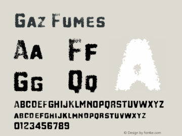 GazFumes-Regular OTF 1.000;PS 001.001;Core 1.0.29图片样张