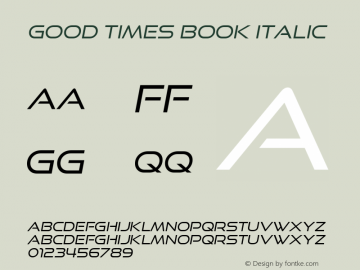 GoodTimesBk-Italic OTF 4.000;PS 001.001;Core 1.0.29图片样张