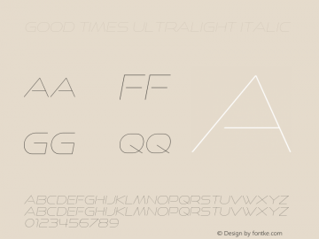 GoodTimesUl-Italic OTF 4.000;PS 001.001;Core 1.0.29图片样张