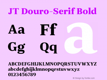 JTDouro-Serif-Bold Version 1.000 | wf-rip DC20190520图片样张