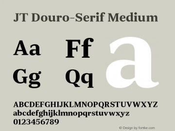JTDouro-Serif-Medium Version 1.000 | wf-rip DC20190520图片样张