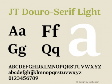 JTDouro-Serif-Light Version 1.000 | wf-rip DC20190520图片样张