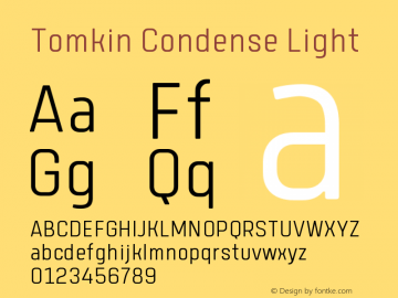 TomkinCondense-Light Version 1.000 | wf-rip DC20190505图片样张