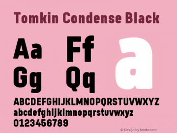 TomkinCondense-Black Version 1.000 | wf-rip DC20190505图片样张