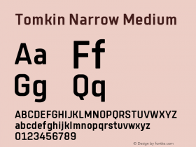 TomkinNarrow-Medium Version 1.000 | wf-rip DC20190505图片样张