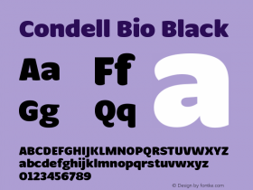 Condell Bio Black Version 1.000;PS 001.000;hotconv 1.0.88;makeotf.lib2.5.64775图片样张