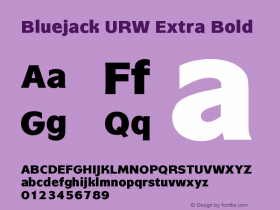 BluejackURW-ExtraBold Version 1.00图片样张