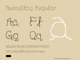 Burzeltag Regular Version 1.0 Font Sample