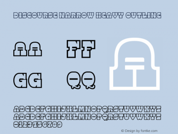 DiscourseNarrow-HeavyOutline Version 1.000 | w-rip DC20150830图片样张