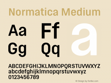 Normatica-Medium Version 1.000 | wf-rip DC20161220图片样张
