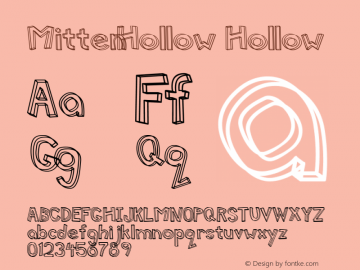 MittenHollow Hollow Macromedia Fontographer 4.1 5/11/98 Font Sample