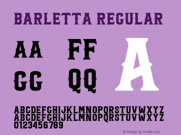 Barletta Version 1.002;Fontself Maker 3.1.1图片样张