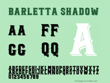 Barletta Shadow Version 1.003;Fontself Maker 3.1.1图片样张