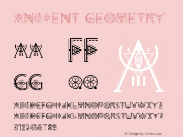 Ancient Geometry Version 1.000;PS 001.000;hotconv 1.0.88;makeotf.lib2.5.64775图片样张