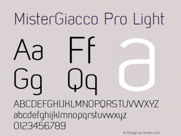 MisterGiacco Pro Light Version 2.000;hotconv 1.0.109;makeotfexe 2.5.65596图片样张