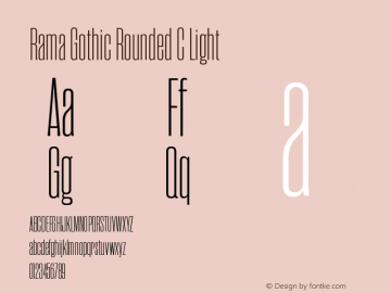 RamaGothicRoundedC-Light Version 1.000;PS 001.000;hotconv 1.0.88;makeotf.lib2.5.64775图片样张