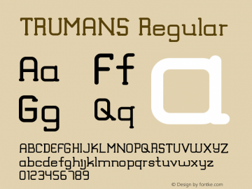 TRUMANS Version 1.014;Fontself Maker 3.1.2图片样张