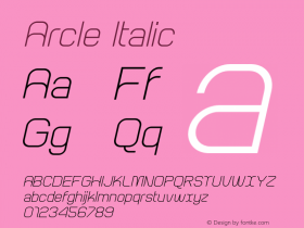 Arcle-Italic 1.000图片样张