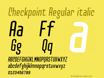 Checkpoint-Regularitalic Version 1.100图片样张