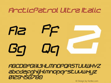 ArcticPatrol Ultra Italic Version 001.000图片样张